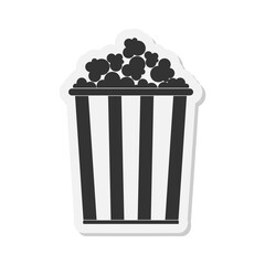Popcorn stickers icon isolated on transparent background