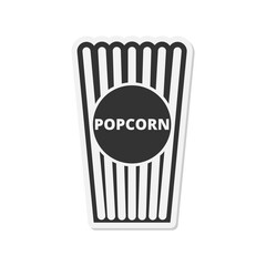 Popcorn stickers icon isolated on transparent background