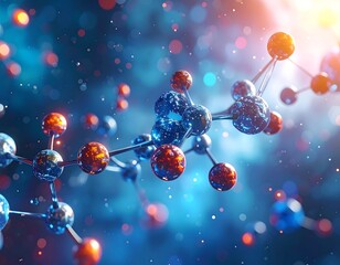 Abstract 3D molecular structure