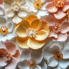 Decorative paper flowers for artistic home high resolution image