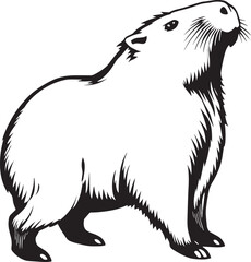 Capybara. Hand drawn vector illustration