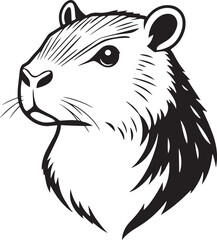 Capybara. Hand drawn vector illustration
