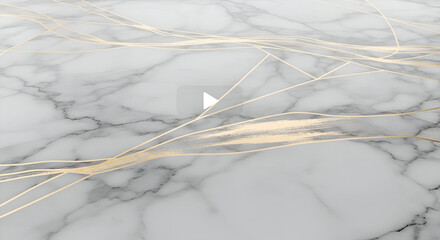 Obraz premium Elegant Marble Surface with Delicate Wheat Stalks.