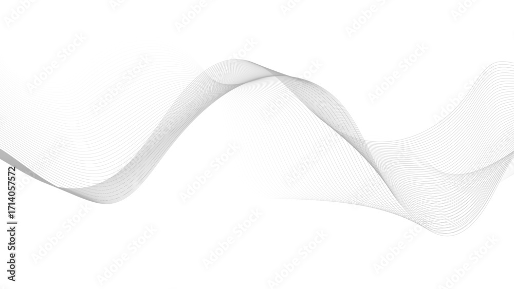 Wall mural digital frequency track equalizer. stylized line art background. vector illustration. wave with line