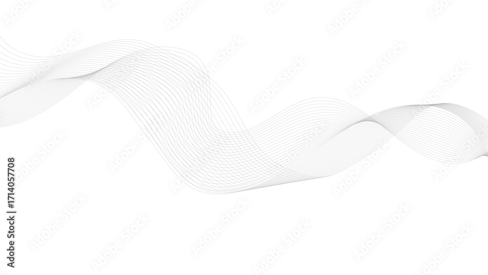Wall mural abstract wave element for design. digital frequency track equalizer. stylized line art background. v