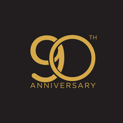 Modern and elegant  90 anniversary logo design