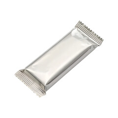 Clean, blank foil food pouch packaging mockup.  Perfect for branding and design.