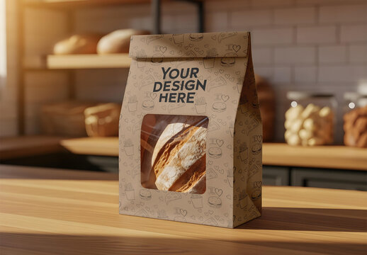 Bread Loaf Packaging Mockup