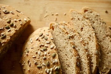 slices of bread nutritious whole grain bread