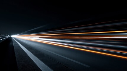 Obraz premium Highway night light trails