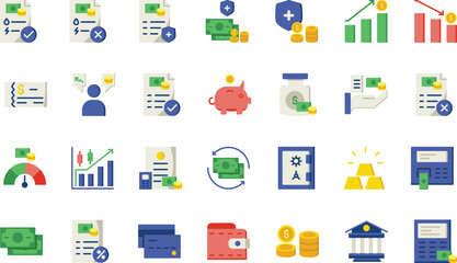 finance icons set
