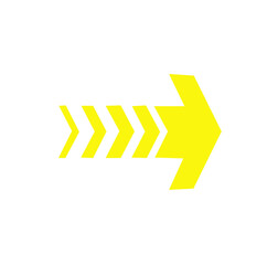 vector yellow arrow icon on white background