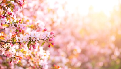 Spring blossoms in soft light