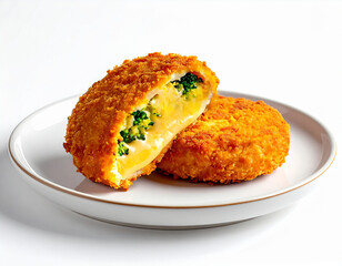 golden crispy  chicken nuggets with brocolli fillings