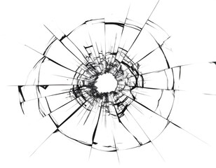 Obraz premium Shattered glass circle