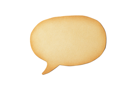 Light beige speech bubble, empty