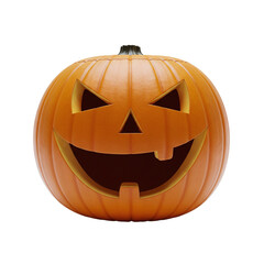Spooky jack-o'-lantern with a goofy evil grin