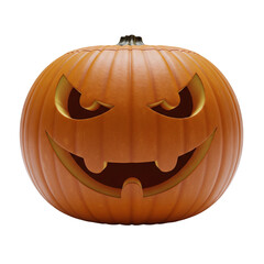 Vampire pumpkin with a spooky fanged grin