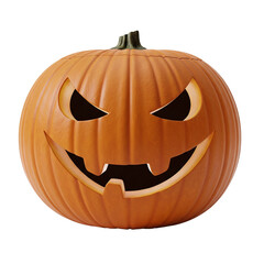 Spooky jack-o'-lantern with a buck-toothed grin