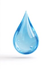 Obraz premium 水滴の孤立した透明な明るい青色のベクター画像