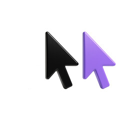 Two Mouse Cursors on Transparent Background