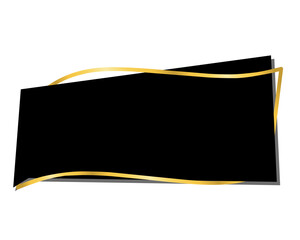 Elegant Gold Label Banner, Black Friday Sale Banner