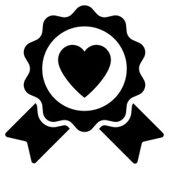 Brand Loyalty Icon in Glyph Style Suitable for Web, Apps, Presentation, or Printable Meanings