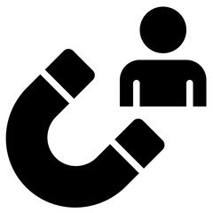 Customer Engagement Icon in Glyph Style Suitable for Web, Apps, Presentation, or Printable Meanings