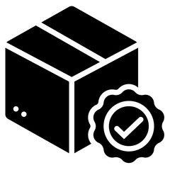 Product Guarantee Icon in Glyph Style Suitable for Web, Apps, Presentation, or Printable Meanings