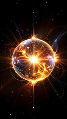Obraz premium Fiery celestial sphere