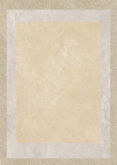 A textured beige rectangular surface with a lighter border, resembling aged paper or parchment.