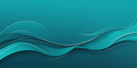 Abstract flowing blue waves vector design for a modern wallpaper backdrop