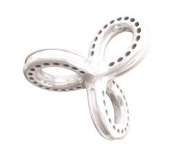 3D rendering abstract colorful knot three knots warm background.