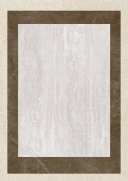 Rectangular frame with textured border surrounding a plain central area