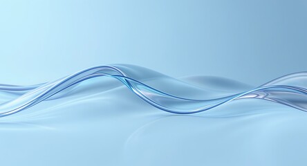 Fluid waves of hydration and transparency in a serene blue environment abstract visual content