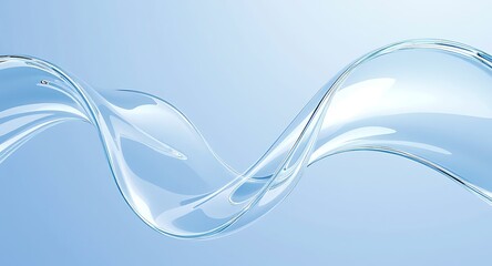 Fluid waves of transparency in hydration abstract background digital art calm environment aesthetic viewpoint