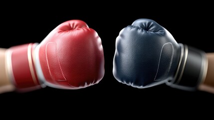Boxers prepare for a match with fist bumps to demonstrate camaraderie before the fight at the arena
