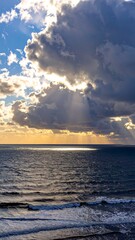 Dramatic sky over ocean