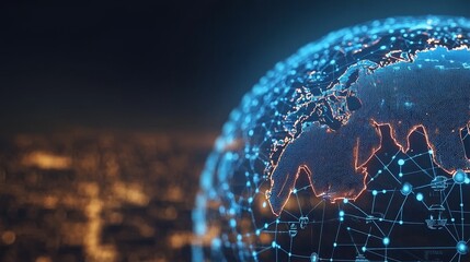 A Diverse Network of Connections Across the Globe, Highlighting Globalization and Innovation.