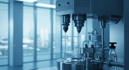 Precision Liquid Dispensing Machine in a Cleanroom Setting