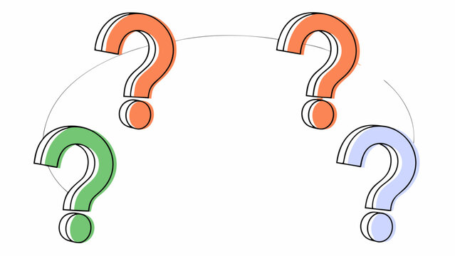 3d ask border sign frame or template of background on empty school education quiz concept questionnaire banner purple of question render color and symbols marks with space for text 84512870 1