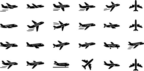  Aircraft icon vector set. airplane illustration sign collection. plane symbol or logo set