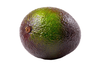 Ripe Green And Purple Avocado Isolated On Black Background