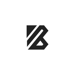 creative logo with initial B, unique, letter B,