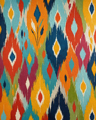 Abstract background in Ikat technique . Printable pattern for wall decorations.
