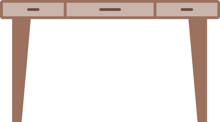 Wooden Table Desk Illustration