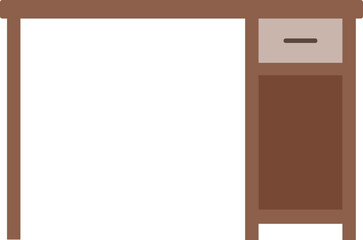 Wooden Table Desk Illustration