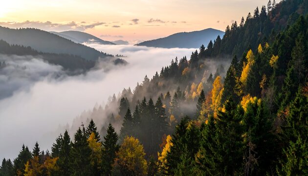 Mountain Valley at Sunrise