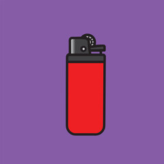 Bright and colorful vector of a cute lighter, rendered in vibrant tones, suitable for illustrations, product designs, or playful creative artworks.
