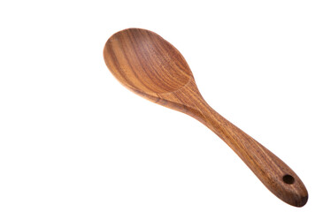 Wooden kitchen spoon isolated